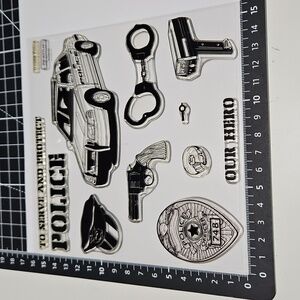 Police CTMH Clear stamp set my Acrylix